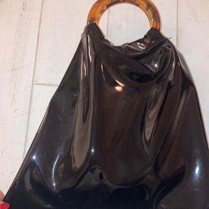 Black Patent Leather Purse